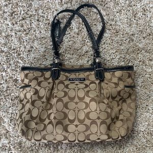 Coach Brown Gallery Signature East West Tote